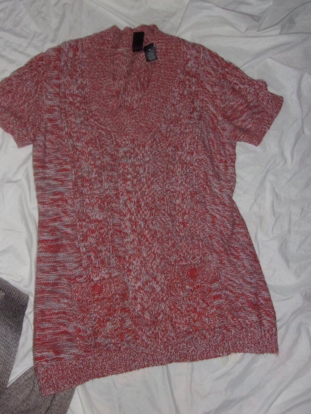 size xxl sweater shirt soft short sleeve casual dress pink  2x 2 x